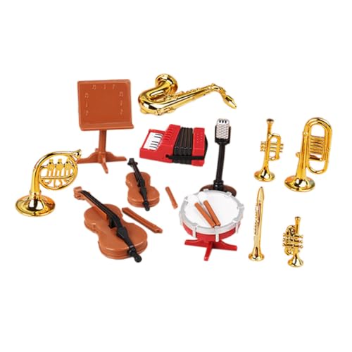 KOMBIUDA 1 Satz Puppenhaus Musikinstrument Puppenhaus Miniatur Saxophon Klavier Miniatur Gitarre Modell Miniatur Musik Requisite Mini Musikinstrument Instrumentenmodell von KOMBIUDA