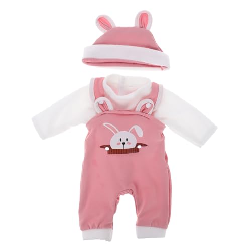 KOMBIUDA 1 Satz Puppenkleidung Realistisches Babypuppenzubehör Kleidung Für Wiedergeborene Babys Puppen-Outfit Outfit Für Puppe Simulationspuppenoverall Kleidung Für Puppen Polyester Rosa von KOMBIUDA