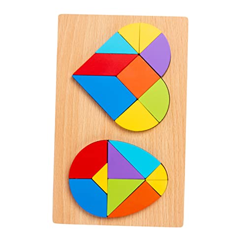 KOMBIUDA 1 Satz Puzzle-Brett Rätsel Für Kleinkinder Rätsel Für Kleinkinder Kinderrätsel Kinderspielzeug Kleinkind-Puzzle Stapelspielzeug Für Babys Colorful Holz von KOMBIUDA