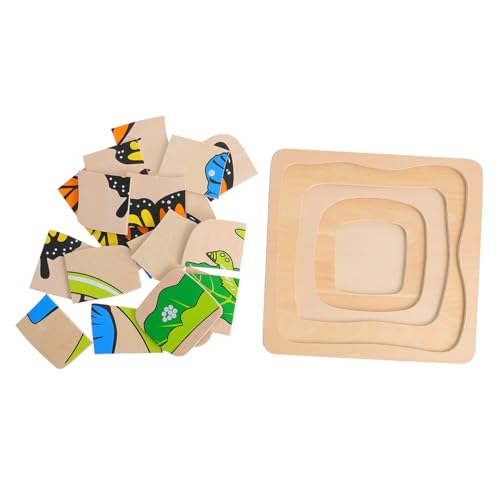 KOMBIUDA Puzzle Zur Kognitiven Entwicklung 1 Set Holzpuzzle Pädagogisches Spielzeug Tier Für Kinder Kinderspielzeug Leuchtende Farben von KOMBIUDA