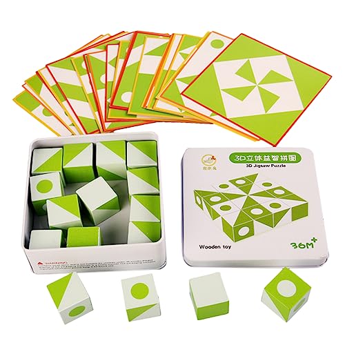 KOMBIUDA 1 Satz Puzzle- aus Holz Puzzle kinderpuzzle holzpuzzles zabawki stymulujące rozwój knobeleien für Puzzlematte Tangram- Bildungsspielzeug hölzern von KOMBIUDA