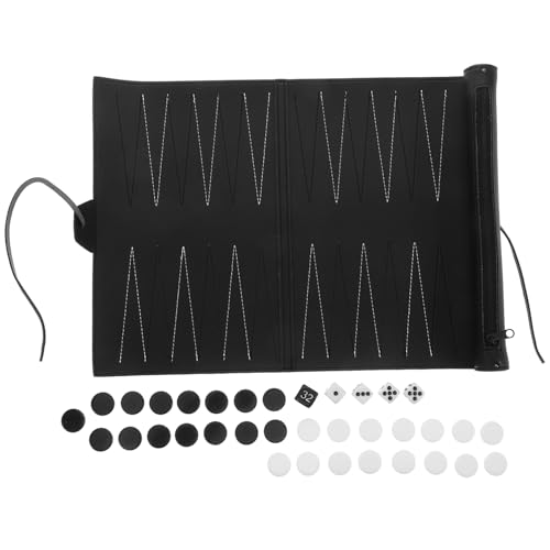 KOMBIUDA Luxus Pu Material Matte Kompakte Set Backgammon Tragbare Outdoor Board Für Familie von KOMBIUDA