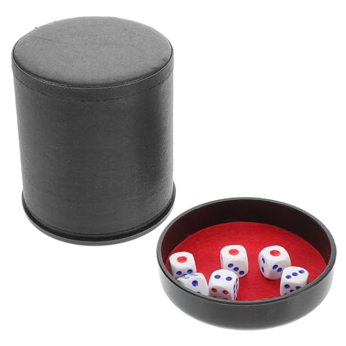 KOMBIUDA 1Satz Silent Dice Set Geräuschdämpfender Würfelbecher mit Basis Pu-Leder Würfel Shaker für Partyspiele und Ktv für Ruhige Spielabende mit Würfeln und Zubehör KOMBIUDA 1Satz Silent Dice Set Geräuschdämpfender Würfelbecher mit Basis Pu-Leder Würfel Shaker für Partyspiele und Ktv für Ruhige Spielabende mit Würfeln und Zubehör von KOMBIUDA
