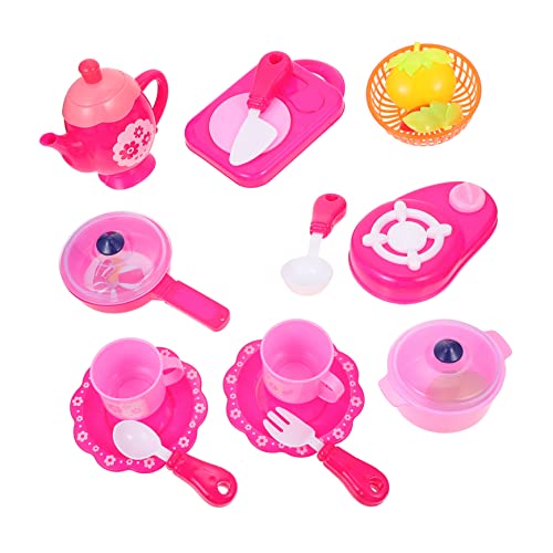 KOMBIUDA 1 Satz Simulation Tee-Set Küche So Tun, Als Würde Man Kochgeschirr Spielen Kuchen Spielzeug Kinder Trinken Teebecher Mini-Spielzeug Dessertspielzeug Für Kinder Kinder-Kits Plastik von KOMBIUDA