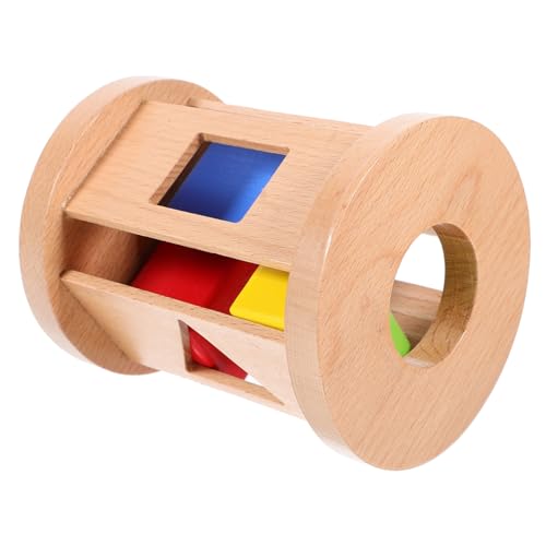 KOMBIUDA 1 Satz Sortierspielzeug Aus Holz Lernspielzeug Für Kinder Kognitives Spielzeug Früherziehungsspielzeug Textiltrommel-modellierspielzeug Spielzeug Zur Entwicklung Der Motorik von KOMBIUDA