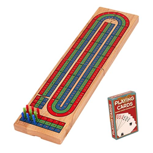 KOMBIUDA 1 Satz Spielbrett aus Holz mitbringspiel Traditionelles Kartenspiel Tisch-Cribbage-Board Krippenbrett für den Tisch Schachbrett Spielbrett aus massivem Holz Zubehör für Tischspiele von KOMBIUDA