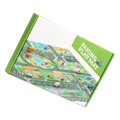 KOMBIUDA 1 Satz Spielmatten-Set Einkaufswagen Fahrzeugspielzeug Spielmatte Mini- Für Kleinkinder Kinderautospielzeug Parkspiel Abs von KOMBIUDA