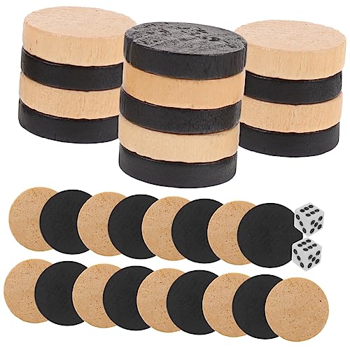 KOMBIUDA 1 Satz Spielsteine ​​Schachfiguren Dame Brettspiel Würfeltisch Schachspiel Dame Puzzle Backgammon Brett Schachtisch Tischspiele Würfelspiel Brettspiele Clue Schachbrett Spieltisch von KOMBIUDA