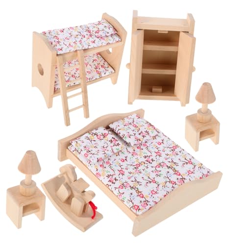 KOMBIUDA 1 Satz Spielzeugset für Miniröcke Handspielzeug Pailletten Konfetti Teile Aquarium Rollenspiel Holzspielzeug Set Miniaturschrank Layout der Puppenhausszene Khaki von KOMBIUDA