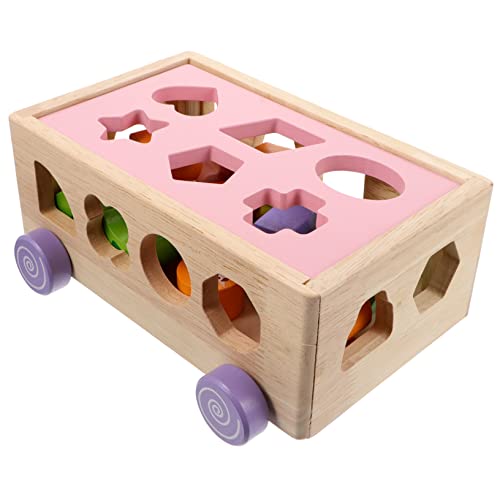 KOMBIUDA 1 Satz Tierbaustein Auto Tierspielzeug Für Kinder Kinderspielzeug Spielzeuge LKW Aus Holz Holzbaustein Kognitionsspielzeug Für Kinder Tierfigur Spielzeug Bausteine Hölzern von KOMBIUDA