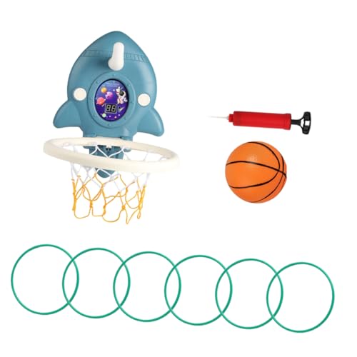 KOMBIUDA 1 Satz Wand-basketballständer Indoor-basketballrahmen Basketballkorb Für Kinder Aufblasbarer Basketball Basketball-Spielzeug Hängender Basketballständer Cartoon-basketballkorb Abs von KOMBIUDA