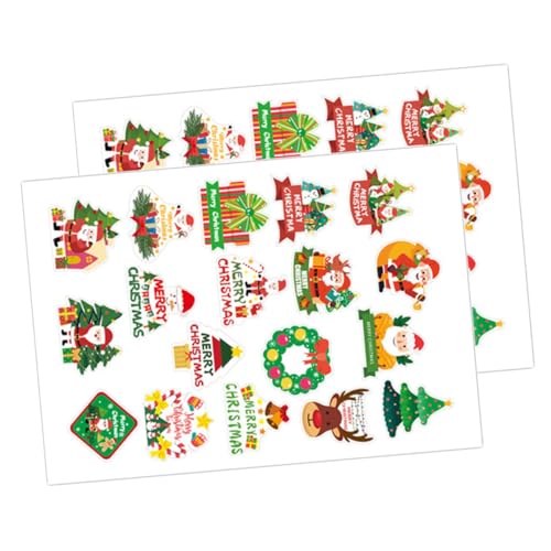 KOMBIUDA 1 Satz geldumschläge Umschlag bastelbedarf weihnachtskarikaturaufkleber Weihnachts-Scrapbook-Aufkleber Aufkleber für Geschenketiketten Weihnachtsaufkleber zum Selbermachen Papier von KOMBIUDA