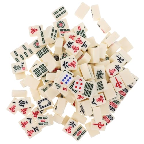 KOMBIUDA 1 Satz tragbares Mahjong Mini-Mahjong-Spiel universeller Stift Schnuller Zubehör Reisespielzeug Mini-Mahjong-Set Outdoor-Mahjong-Set Reisebrettspiel Reise Spiel Melamin Colorful von KOMBIUDA