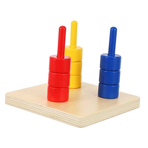 KOMBIUDA 1 Satz zylindrisches Ringspielzeug für kinderspielzeug spielzeuge für Educational Toys Lernspielzeug für Babyringe Babyspielzeug Holz von KOMBIUDA