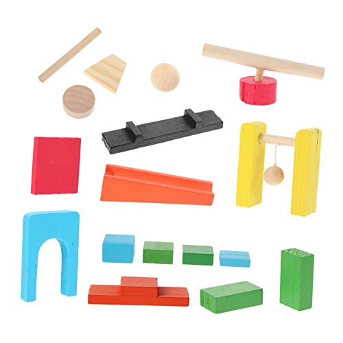 KOMBIUDA 1 Set 19 Teiliger Domino Mechanismus Für Bausteine ​​Für Die Früherziehung Spielzeugblöcke Kit Domino Spiel Bausteine ​​Holz von KOMBIUDA