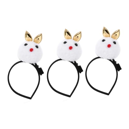 KOMBIUDA 1 Set 3 Stück Leuchtendes Kaninchen Stirnband LED Party Kopfbedeckung Stoffhase Osterhasen Stirnband Hasenohren Stirnband Outfits Für LED Haar Accessoires LED Kaninchen von KOMBIUDA