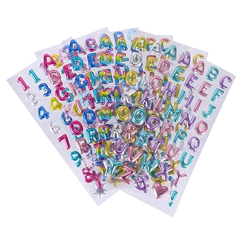 KOMBIUDA 1 Set 3D Aufkleber Goldene Buchstabenaufkleber Puzzle Aufkleber Puffy Aufkleber Für Cartoon Aufkleber Scrapbook Aufkleber Alphabet Aufkleber Glitzer Aufkleber von KOMBIUDA