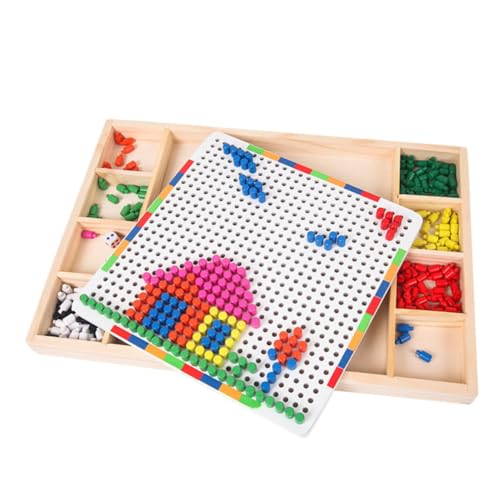 KOMBIUDA 1 Set Bambus 3D Puzzlespielzeug Für Kleinkinder Holzspielzeug Puzzles Weiß von KOMBIUDA