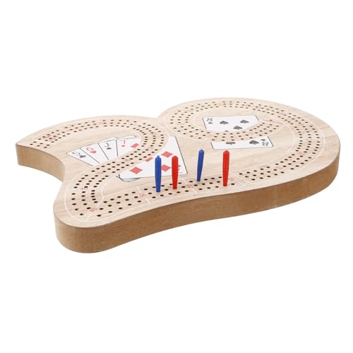 KOMBIUDA 1 Set Cribbage Schachbrett Cribbage Bretter Tisch Cribbage Brett Klassische Brettspiele Cribbageset Massivholz Spielbrett Einzigartige Brettspiele Steckbrett Lustige von KOMBIUDA