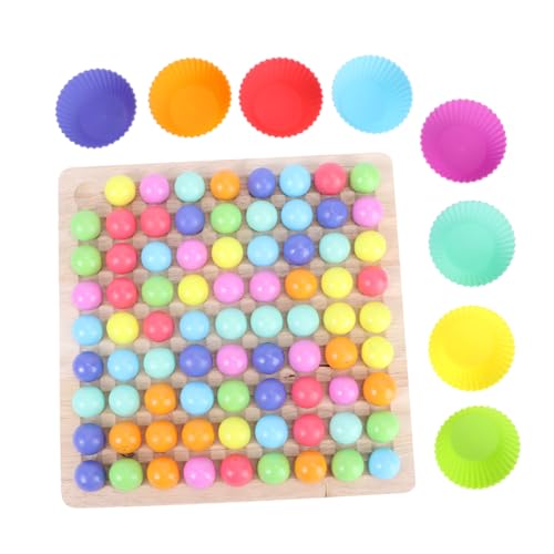 KOMBIUDA 1 Set Eltern Kind Interaktives Spielzeug Kinderspielzeug Kinderspielzeug Holzkugel Puzzle Holzperlenspiel Spielzeug Kinder Ball Clip Spielzeug Lernspielzeug Bunt Aus Holz von KOMBIUDA