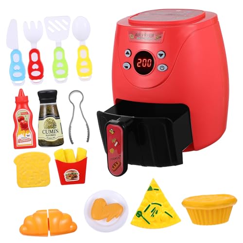 KOMBIUDA 1 Set Luftfritteuse Mit Farbwechsel Für Küchen Spielset Zum Kochen Kleinkinder Tomatenrot von KOMBIUDA