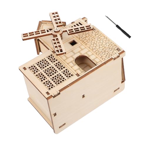 KOMBIUDA 1 Set Holzmodell Spieldosen Musikspielzeug Kinderspielzeug Minispielzeug Mini Puzzles Holzspielzeug DIY Holzpuzzle Zusammengesetztes Stifthaltermodell 3D Holzpuzzle 3D Puzzle von KOMBIUDA