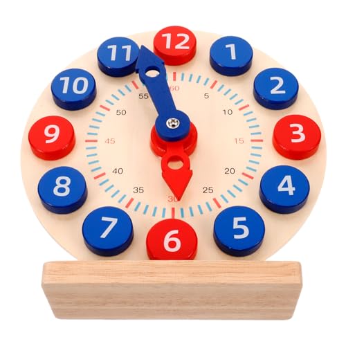 KOMBIUDA Lernuhr Kinder 1 Set Uhr Modell Lernspielzeug Für Holzspielzeug Zur Zeitwahrnehmung Analog Kinderuhr Pädagogisches Für Grundschüler Zeitlernen Für Timer Kinder Visuell von KOMBIUDA