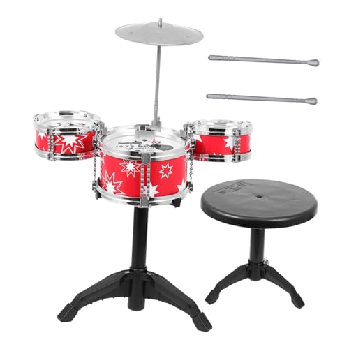 KOMBIUDA 1 Set Kinder Schlagzeug Lernspielzeug Musikspielzeug Set Mit Drumsticks Und Percussion Instrumenten Für Kinder Zartes Schlagzeug Kit Für Junge Musiker von KOMBIUDA