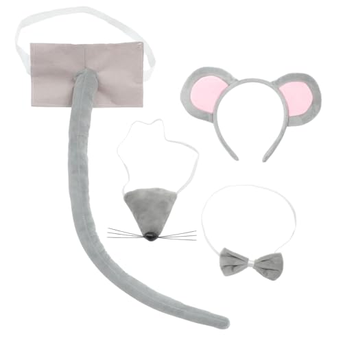 KOMBIUDA 1 Set Kleidungszubehör Tierschwanz Bekleidung Fliege Stirnband Kostüme Süße Accessoires Kopfband Haarschmuck Für Partys Mausohren Haarreifen Kopfschmuck Für Frauen von KOMBIUDA