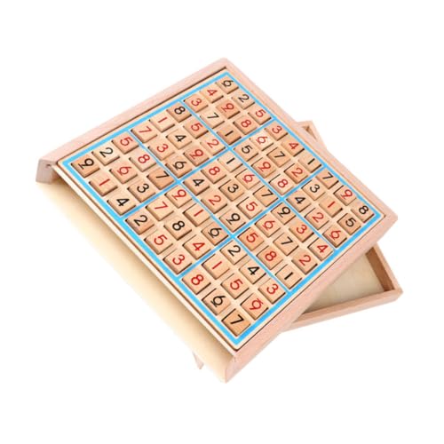 KOMBIUDA 1 Set Kreative Sudoku Holz Spielzeug Kinder Brettspiele Spielzeug 9 Gitter Spiel Schach von KOMBIUDA