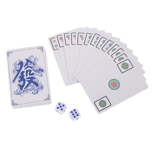 KOMBIUDA 1 Set Mahjong Poker Minispielzeug Party Mahjong Kit Chinesische Partykarten Reisespielzeug Miniatur Mahjong Kartenset Mahjong Kartenzubehör Chinesisches Mahjong Kartenspielzeug von KOMBIUDA