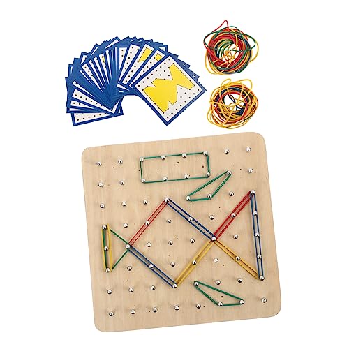 KOMBIUDA 1 Set Mathe Holz Stecktafel Geoboards Lernspielzeug Kreatives Geoboard Lernwerkzeuge Für Geometrische Formen Mathematik Lernwerkzeuge Für Nagelplatte Holznagelbrett von KOMBIUDA