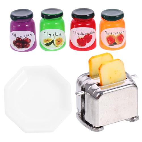 KOMBIUDA 1 Set Mini Toaster Brotmaschine Puppenhaus Geräte Toaster Spielzeug Mini Modell Miniatur Landschaft Requisite Mini Versorgung Spielzeughaus Zubehör von KOMBIUDA