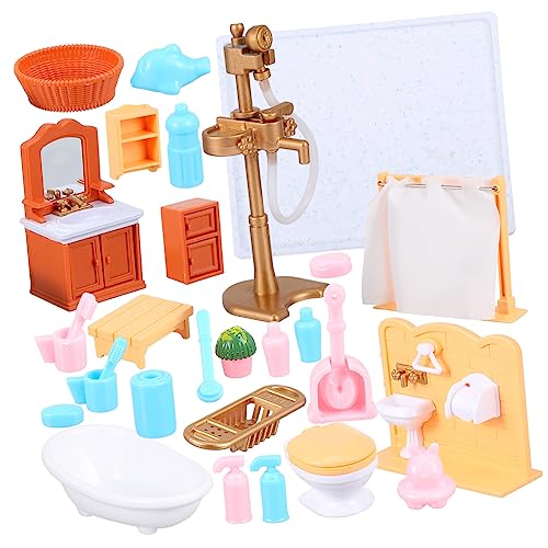 KOMBIUDA 1 Set Miniatur Puppenmöbel Badezimmer Requisiten Modernes Design Für Miniatur Puppenhaus Perfekte Mikro Dekoration Für Kreative Spielwelten von KOMBIUDA