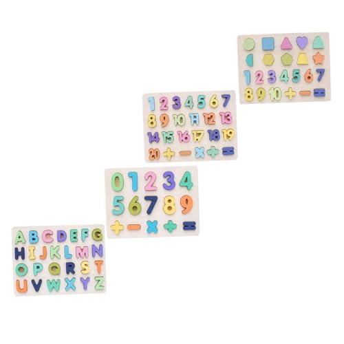 KOMBIUDA 1 Set Mit 4 Stück Kinder-puzzlespielzeug, Lernspielzeug, Zahlen- Und Buchstabenblöcke von KOMBIUDA