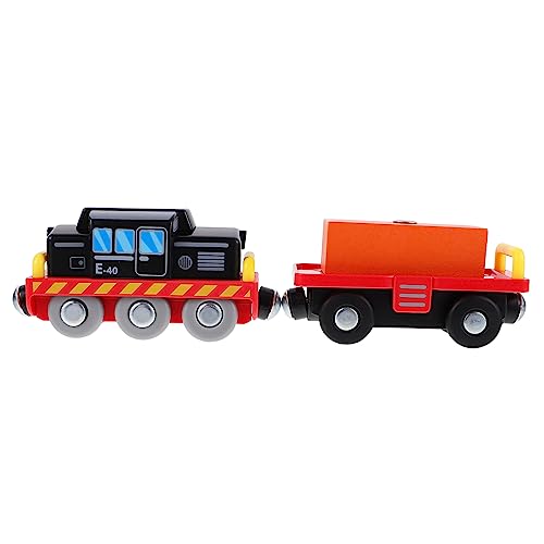 KOMBIUDA 1 Set Plastiktrolley Bagger Träger Kombination Eisenbahn Für Kleinkinder LKW Kinderspielzeug Kleines Für Kleinkindspielzeug Kinderspielzeug Holz Rot von KOMBIUDA