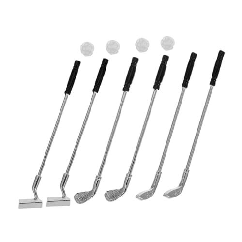 KOMBIUDA 1 Set Puppenhaus Golf Golfkicks Minispielzeug Golfbälle Puppengolfschläger Spielzeug Minigolfschläger Modell Spielzeug Puppenhaus Minigolfschläger Miniaturgolf Spielzeug Requisite von KOMBIUDA