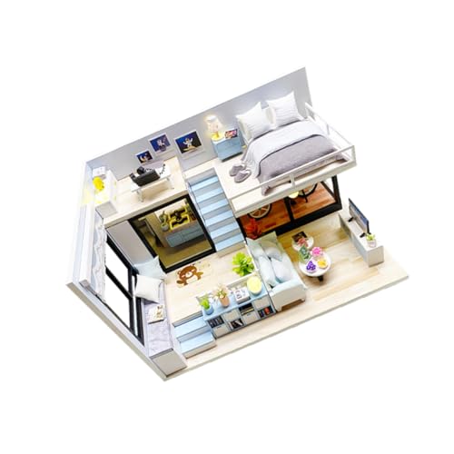 KOMBIUDA 1 Set Puppenhaus Puzzle Für Mädchen Spielzeug Winziges Set Mädchen Puppenhaus Miniatur Set Rollenspiel Bauhaus Puzzle Rahmen Set Mädchen Geburtstag Papier Bunt von KOMBIUDA