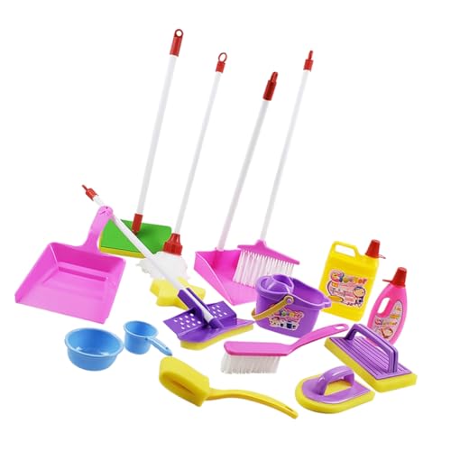 KOMBIUDA 1 Set Reinigungsspielset Kinderspielzeug Spielhaus Reinigungsgeräte Pädagogisches Reinigungsspielzeug Kinderreinigungsspielzeug Reinigungsgeräte Kunststoff Bunt von KOMBIUDA