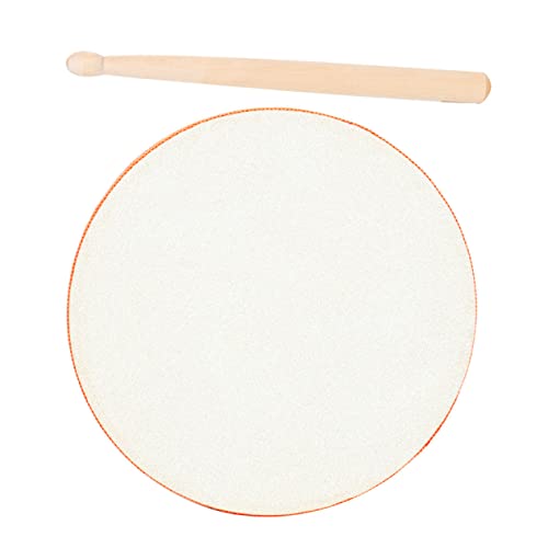 KOMBIUDA 1 Set Schaffell Hand Trommel Instrumente Musik Trommel Trommel Mit Trommel Stick Musik Frühen Bildung Musical Hand Trommeln Holz von KOMBIUDA