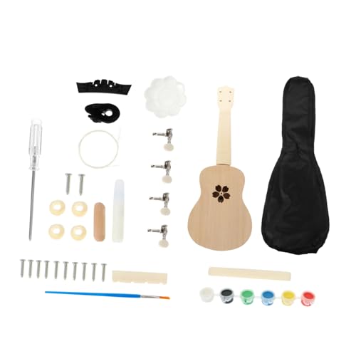 KOMBIUDA 1 Set Zusammenbau Der Ukulele Lackierbare Ukulele Selbstgemachte Ukulele Ukulelen Dekorationsset Für Ukulelen DIY Set Ukulelen Materialset Handgefertigtes Ukulelen Set von KOMBIUDA