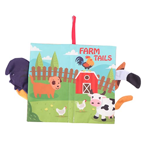 KOMBIUDA 1 Stück 3D Tuch Buch Weiche Stoff Buch Früh Pädagogische Vorschule Lernen Buch Aufleuchten Lernen Bücher Spielzeug (Farm Tierart) von KOMBIUDA