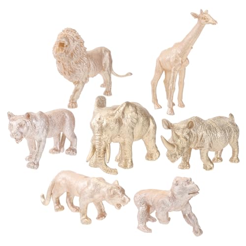 KOMBIUDA 1 Tiermodell-Ornamente Plüsch Tierfiguren Puzzle-Spielzeug Mini-plüschtiere Weiches Spielzeug Kuscheltiere Tierspielzeug Für Kleinkinder Entwicklungsspielzeug Golden PVC von KOMBIUDA