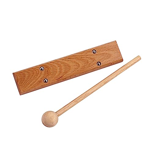 KOMBIUDA 1 Ton Tischglockenspiel Aus Holz Percussion Musikspielzeug Für Kleinkinder Frühpädagogisches Instrument Mit Schlägel Hellbraun von KOMBIUDA