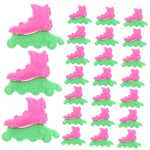 KOMBIUDA 10 Paar Rollschuhe Für Puppen Winziges Hausornament Puppenspielzeug Mini-rollschuhmodell Puppen- -Schuhe Rollschuh-bastelarbeiten Für Eine Puppe Mini-puppenhausmodell Plastik von KOMBIUDA