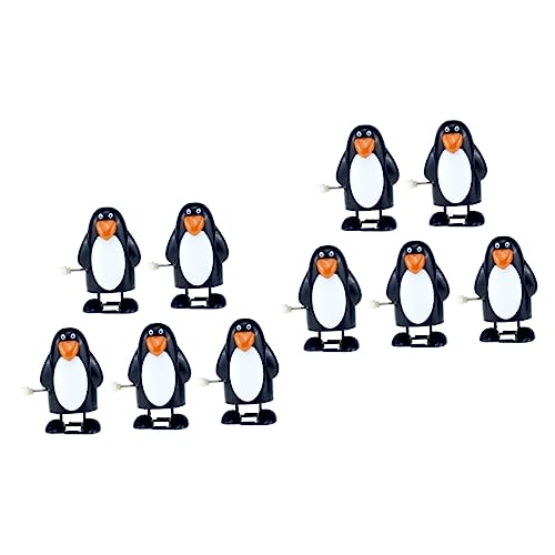 KOMBIUDA 10 STK Aufziehbares Tierspielzeug Mini-Pinguine Krippenspielzeug Für Kinder Uhrwerk Spielzeug Für Kinder Partyspielzeug Aufziehen Pinguinfigur Weihnachtsspielzeug Zum Aufziehen von KOMBIUDA