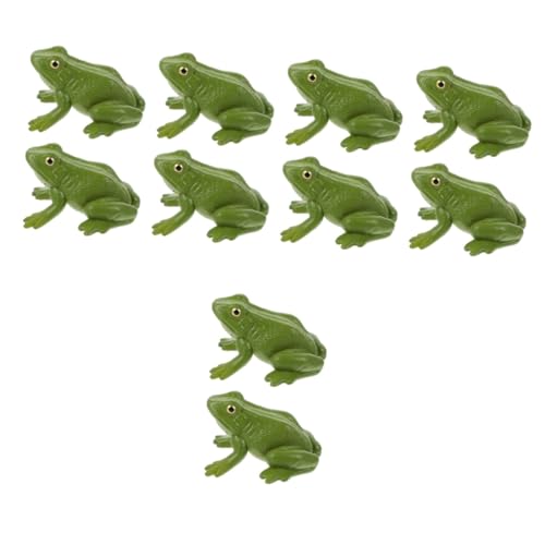 KOMBIUDA 10 STK Frosch-Modell realistische Froschstatue Froschskulptur Reptil Froschminiaturen Tiere Gecko wohnungseinrichtung wohnungsdeko Frösche Spielzeug Kinderaccessoire Plastik Green von KOMBIUDA