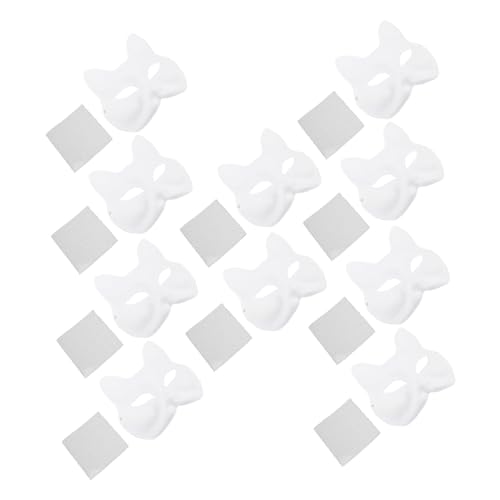 KOMBIUDA 10 Stück Fuchs Gesichtsmasken Bemalbare Masken DIY Unbemalte Fuchsmaske Maskenballmaske Blanke Fuchsmasken Zum Bemalen Blanke Weiße Maske Tier Ankleidemasken Weiße KOMBIUDA 10 Stück Fuchs Gesichtsmasken Bemalbare Masken DIY Unbemalte Fuchsmaske Maskenballmaske Blanke Fuchsmasken Zum Bemalen Blanke Weiße Maske Tier Ankleidemasken Weiße von KOMBIUDA