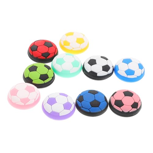 KOMBIUDA 10 Stück Game Controller Wippkappe Daumen Joystick Abdeckung Joystick Griff Tastenkappen Analog Stick Abdeckungen Fußball Joystick Abdeckung Daumen Stick Abdeckungen Daumen von KOMBIUDA