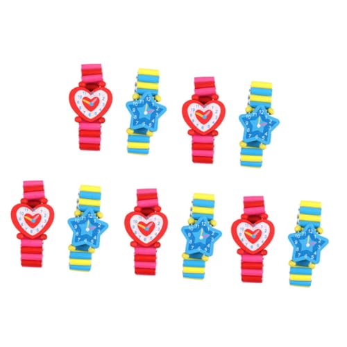 KOMBIUDA 10 Stück Teiliges Holzspielzeug Armbanduhr Lernspielzeug Kreativ Umweltfreundlich für Jungen und Mädchen Eltern Junge Mädchen Motorikförderung KOMBIUDA 10 Stück Teiliges Holzspielzeug Armbanduhr Lernspielzeug Kreativ Umweltfreundlich für Jungen und Mädchen Eltern Junge Mädchen Motorikförderung von KOMBIUDA